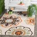 Safavieh Veranda Piled Indoor/ Outdoor Cream/ Terracotta Rug (8' x 11'2)