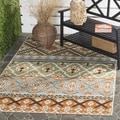 Safavieh Veranda Piled Indoor/ Outdoor Green/ Terracotta Rug (2'7 x 5')