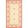 Safavieh Hand-hooked Wilton Beige/ Red New Zealand Wool Rug (2'6 x 4'3)