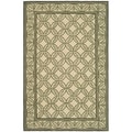 Safavieh Hand-hooked Wilton Taupe/ Green New Zealand Wool Rug (7'9 x 9'9)