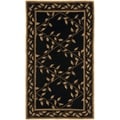 Safavieh Hand-hooked Wilton Black/ Green New Zealand Wool Rug (2'6 x 4'3)