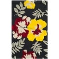 Safavieh Hand-hooked Wilton Black/ Multi New Zealand Wool Rug (5'6 x 8'6)