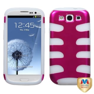 MYBAT Pink/ Clear Metallic Fishbone Cover for Samsung Galaxy S III