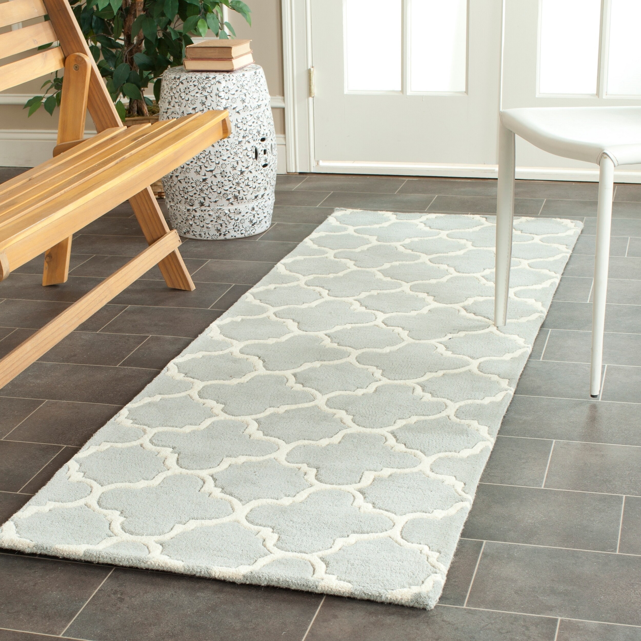 Safavieh Handmade Moroccan Chatham Gray Wool Rug With Thick Pile (23 X 7)