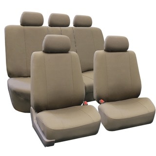 FH Group Taupe Airbag Compatible Split Bench Full Set Seat Covers