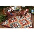 Indoor/Outdoor Primary Ikat Rug (5' x 8')