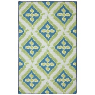 Cheap Indoor/Outdoor Floral Splash Rug (5' x 8')