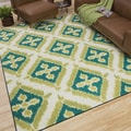 Indoor/Outdoor Floral Splash Rug (8' x 10')