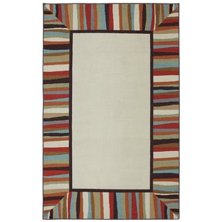 @@@ >  Indoor/Outdoor Bordered Patio Rug (5' x 8')