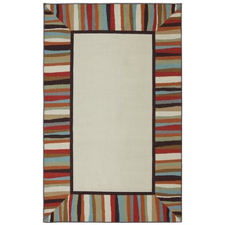 Indoor/Outdoor Bordered Patio Rug (8' x 10')
