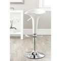 Safavieh Jataya White Adjustable Height Swivel Bar Stool