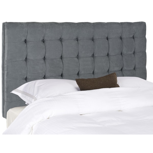 Safavieh Lamar Steel Blue Velvet Upholstered Tufted Headboard