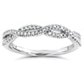 14k White Gold 1/6 ct TDW Braided Diamond Band (H-I, I1-I2)