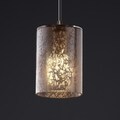 Dark Bronze 1-light Flat Rim Cylinder Mini Pendant