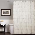 Lush Decor Ruffle Ivory Shower Curtain