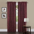 Lush Decor Flower Texture Red 84-Inch Curtain Panel Pair