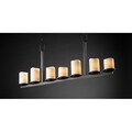 7-light Melted Rim Cylinder Dark Bronze Chandelier