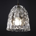 Dark Bronze 1-light Rippled Rim Tulip Mini Pendant