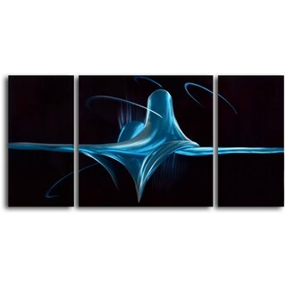 'Heartbeat in Blue' 3-piece Metal Wall Art