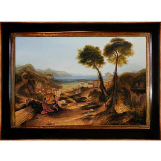 Low Price Joseph William Turner 'The Bay of Baiae with Apollo and the Sibyl' Hand Painted Framed Canvas Art