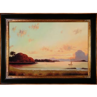 Buy Online Martin Johnson Heade 'Dawn' Hand Painted Framed Canvas Art