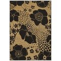 Ebony Wildflower Two-tone Floral Rug (2'6 x 7'8)