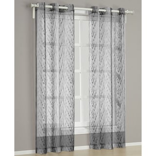 Famous Home 'Barcelona' Charcoal 84-inch Curtain Panel Pair
