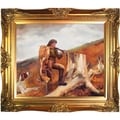 Winslow Homer 'Huntsman and Dogs' Hand Painted Framed Canvas Art