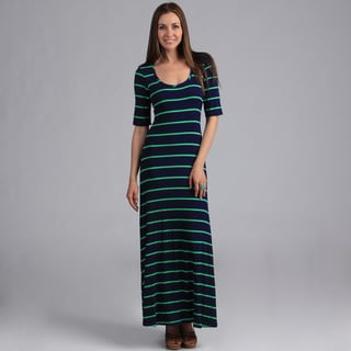 24/7 Comfort Apparel Women's Elbow Length Maxi Dress