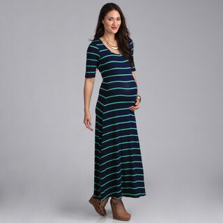 24-7 Comfort Apparel Maternity Maxi Dress