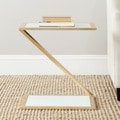 Safavieh Treasures Andrea Gold/ White Top Accent Table