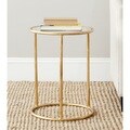 Safavieh Treasures Shay Gold/ Glass Top Accent Table