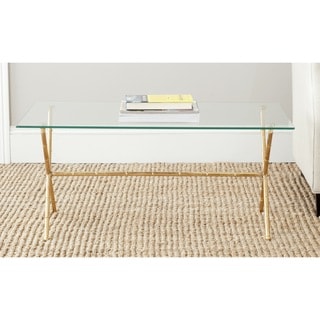 Online Specials  Safavieh Treasures Brogen Gold/ Glass Top Accent Table