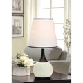 Elisha Contempo White Teardrop Touch Table Lamp