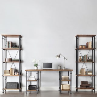 Big Save TRIBECCA HOME Myra Vintage Industrial Modern Rustic 3-piece Desk Bookcase Set