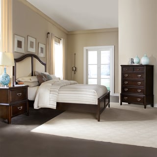 Isabel Dark Cherry Brown Transitional 3-piece Queen-size Bedroom Set