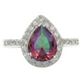CGC Sterling Silver Mystic Topaz and CZ Ring