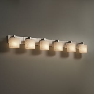 6-light Oval Clouds Resin Brushed Nickel Bath Bar Fixture