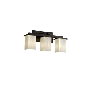 3-light Flat Rim Square Ribbon Dark Bronze Bath Bar Fixture