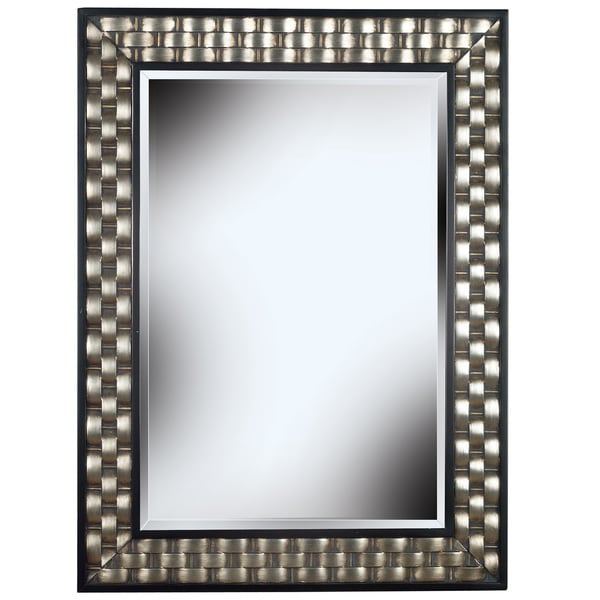 'Asper' Brushed Steel Frame Wall Mirror 15277240