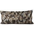Mina Victory Metallic Cowhide Number Print 14 x 30-inch Decorative Pillow by Nourison