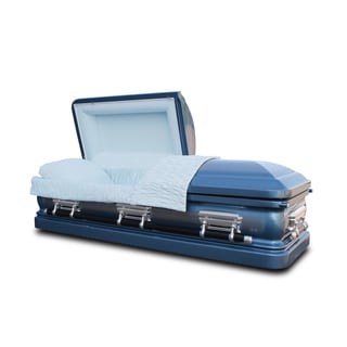 Star Legacy's Prestige Blue 18-gauge Steel Deluxe Casket