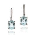 Glitzy Rocks Sterling Silver Blue Topaz Dangle Earrings (3ct TGW)