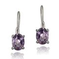 Glitzy Rocks Sterling Silver Amethyst Dangle Earrings (2 1/10ct TGW)