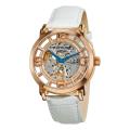 Stuhrling Original Men's Winchester 44 Skeleton Automatic White Leather Strap Watch