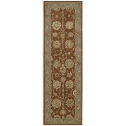 Hand-tufted Heritage Hall Brick Wool Rug (2'6 x 12')