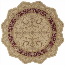 Hand-tufted Heritage Hall Beige Wool Rug (6' x 6')