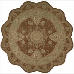 Hand-tufted Heritage Hall Rust Wool Rug (6' x 6')