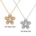 14k Gold 1/2ct TDW Diamond Flower Necklace (G-H, I1)