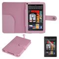 SKQUE Amazon Kindle Fire Button Leather Case/ Screen Protector